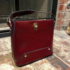 Nice Burgundy Box Purse